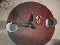 Tavolo da pranzo rotonda vetro temperato e acciaio nero