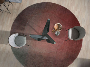 Tavolo da pranzo rotonda vetro temperato e acciaio nero