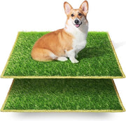 Trainingsmat per cani indoor per cani piccoli grandi cani anziani - 63 x 51 x 7 cm - 2 pezzi di erba di riserva