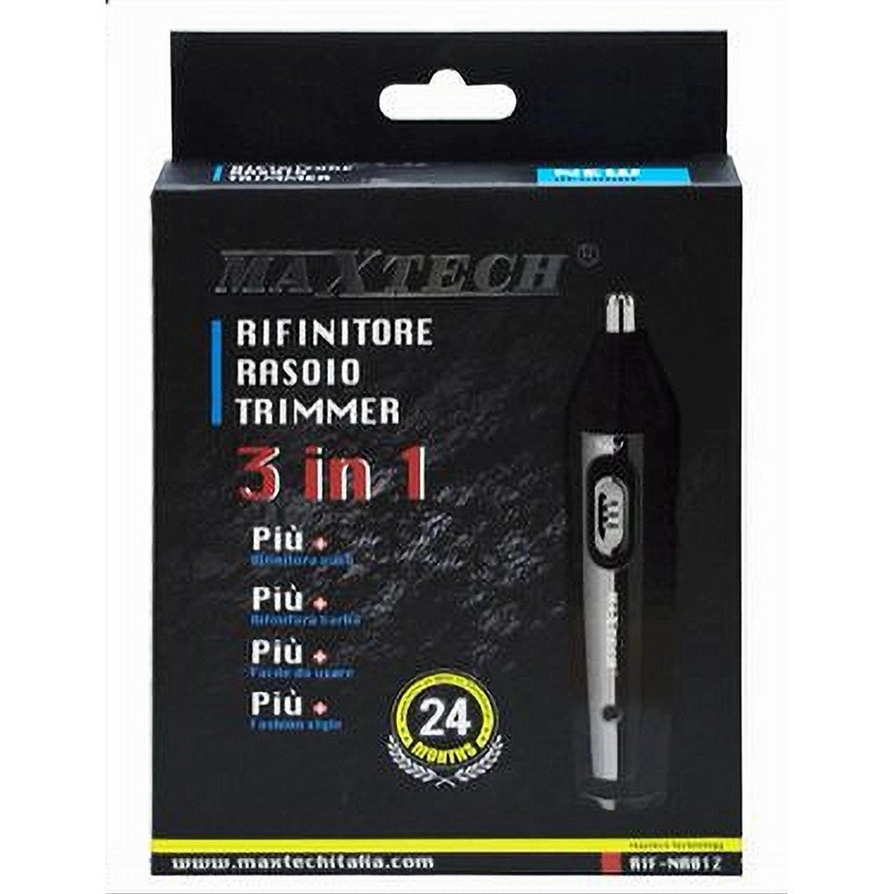 Trade Shop - Rasoio Rifinitore Trimmer Per Peli Naso Orecchie Sopracciglia 3x1 Rif-na012 -