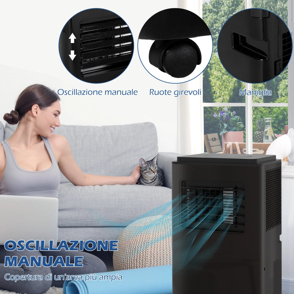 Condizionatore Portatile 950W ¨C zephmum ¨C Nero ABS Acciaio 33x28x70.4 cm