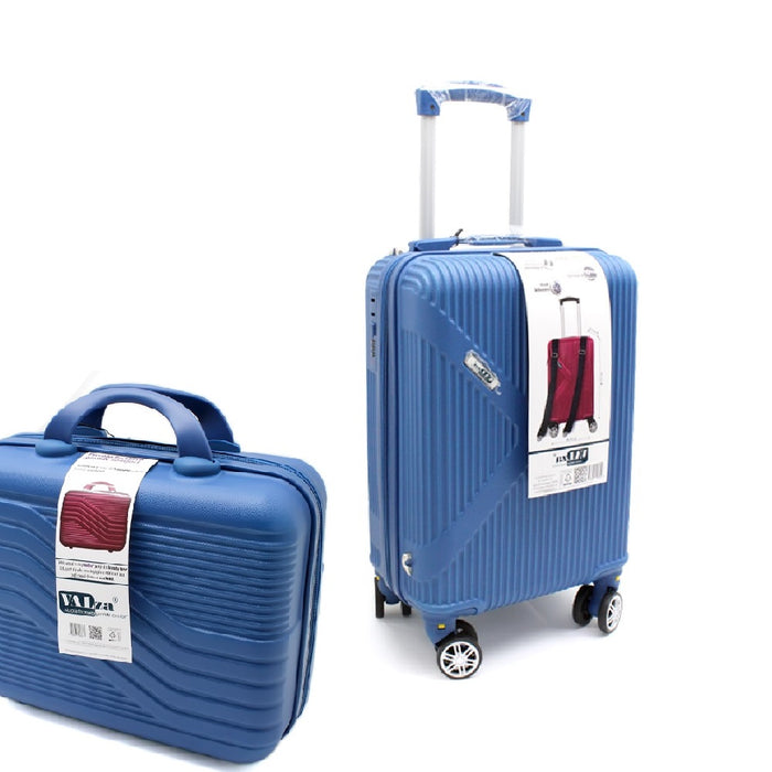 Valigia Rigida Trolley Bagaglio a Mano con BeautyCase Ruote staccabili 45x36x20cm