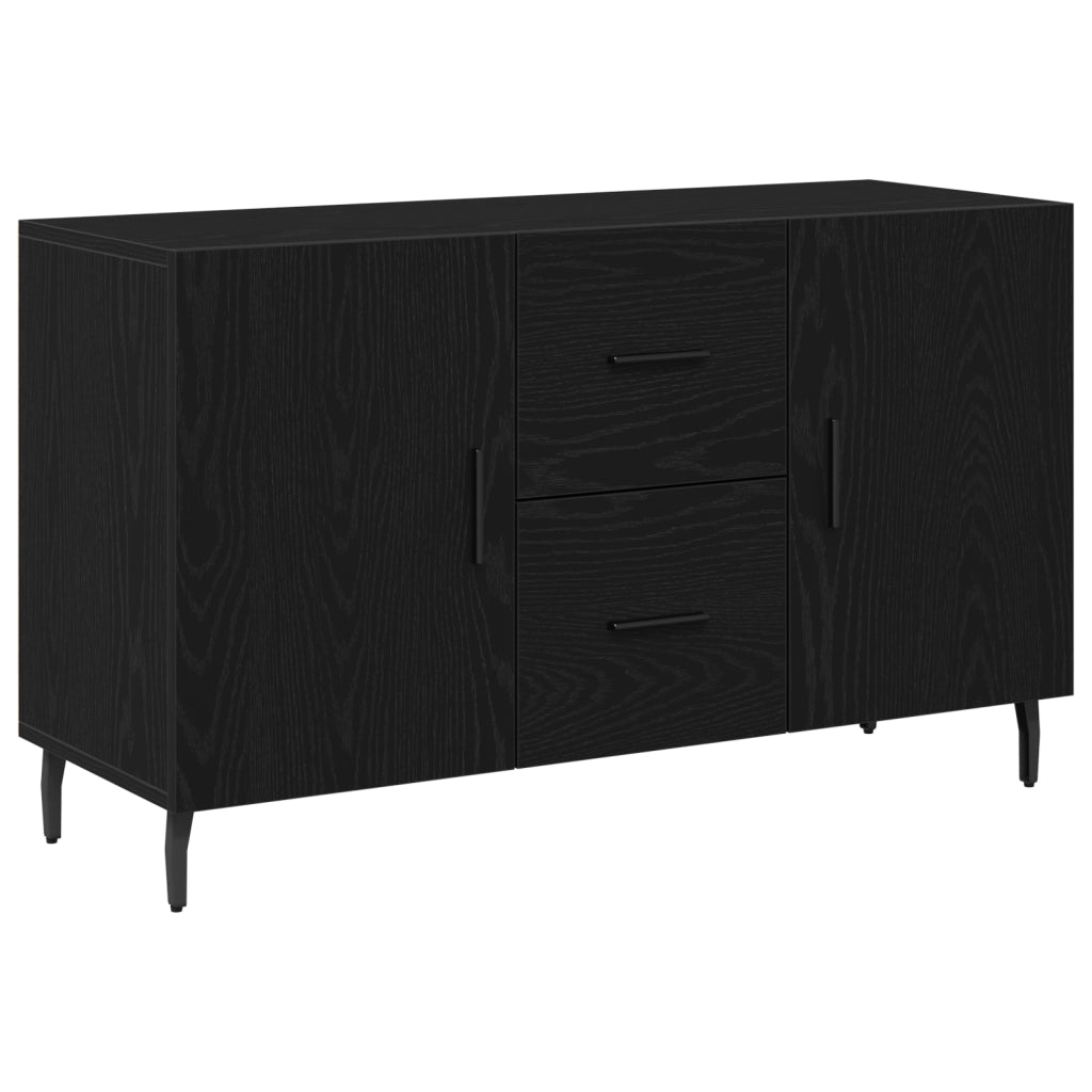 Mobile contenitore Nero Rovere 100x36x60 cm in legno ingegnerizzato