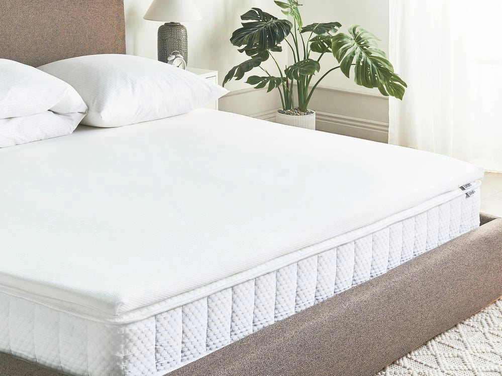 Coprimaterasso in schiuma bianca 160 x 200 cm morbido comfort