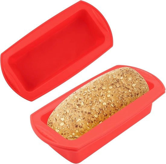 Forma per pane, forma per pane in silicone, set di 2 forme per pane in silicone, forma per pane, antiaderente, forma per pane in silicone, forma per pane per pane casalingo, torta, carne macinata, torta brownie