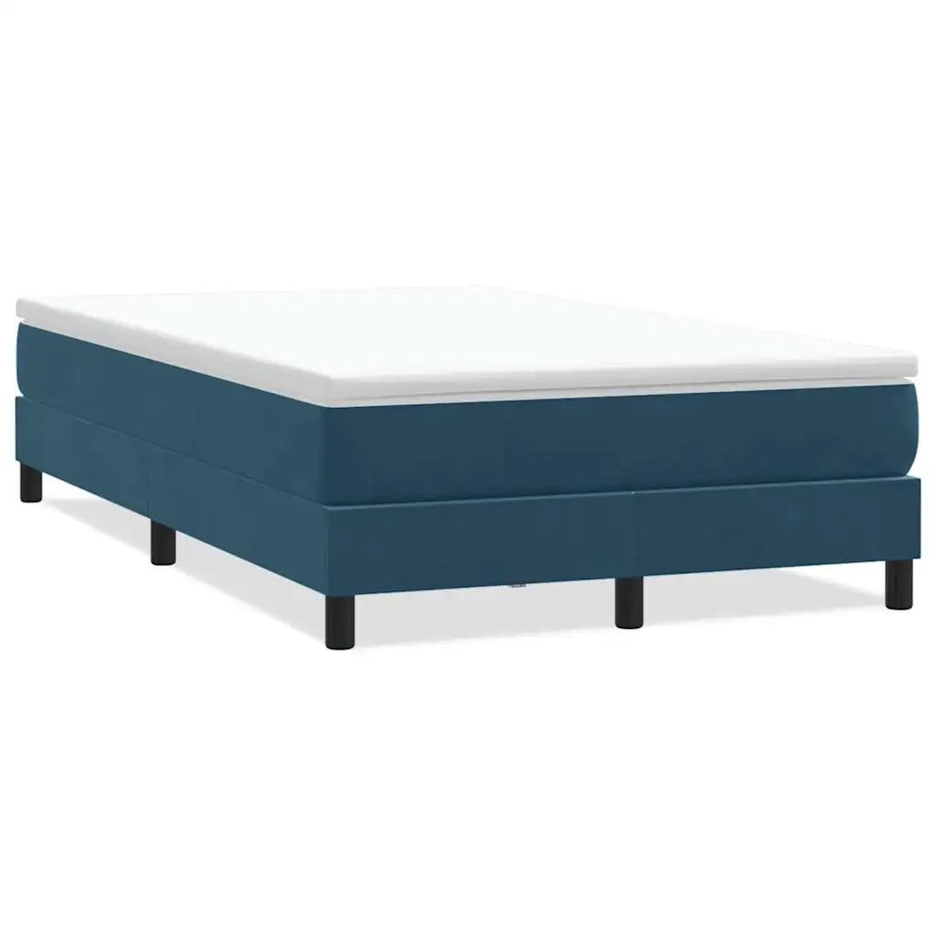 Giroletto a Molle senza Materasso Blu Scuro 120x210 cm Velluto 3315823