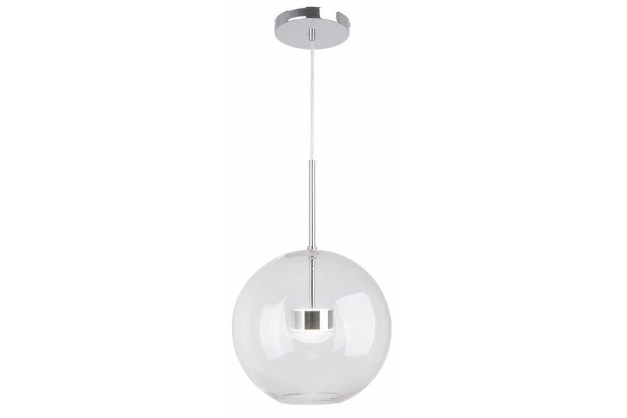 Lampada a sospensione LED Reality Multiverse sfera cromo Ø30