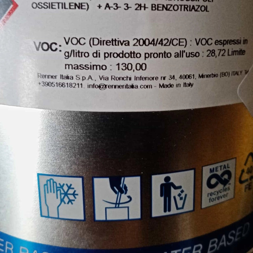 Renner aquaris yo m317 1kg finitura professionale opaca colore larice per esterni ed interni