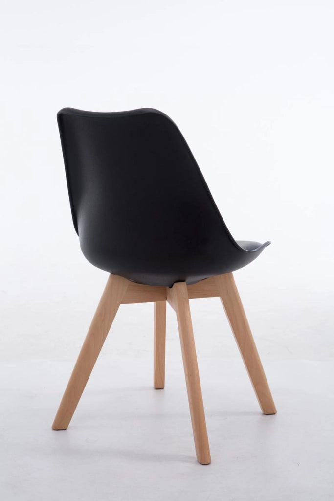 Sedia Borneo in similpelle nero,natura