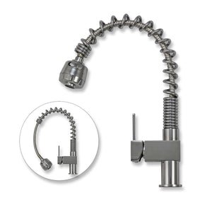 Lavello cucina inox KuKoo 1,5 vasche con miscelatore e kit scarico inclusi