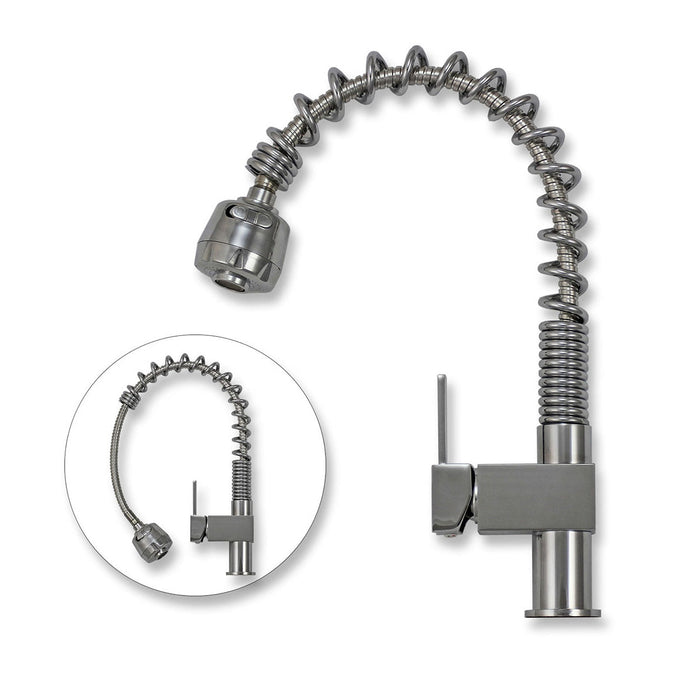 Lavello cucina inox KuKoo 1,5 vasche con miscelatore e kit scarico inclusi