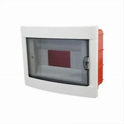 Trade Shop - Centralino Quadro Elettrico Da Incasso Parete 8 Moduli Portello Fumè Ip40 Fg14308 -