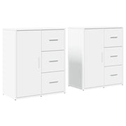 Buffet credenza cassettiera armadio mobile contenitore organizer per cucina soggiorno salotti set da 2 60 x 31 x 70 cm legno ingegnerizzato bianco 02_0036675