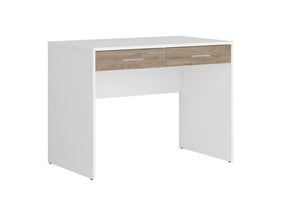 kit scrivania usb 2 cassetti cm 100x60x75 bianco/rovere cod:ferx.1047