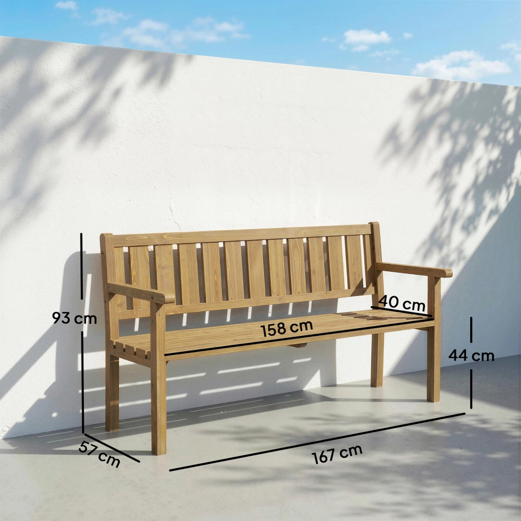 Banco da Giardino 3 Posti ¨C Zephmum ¨C Legno Teak