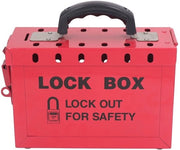 Cassa di Blocco e Marcatura - Box di Blocco e Marcatura - Maniglia Ergonomica - Coperchio Scorrevole - Sistema di Blocco e Marcatura Sicuro - Spazio per 13 Cerniere di Blocco