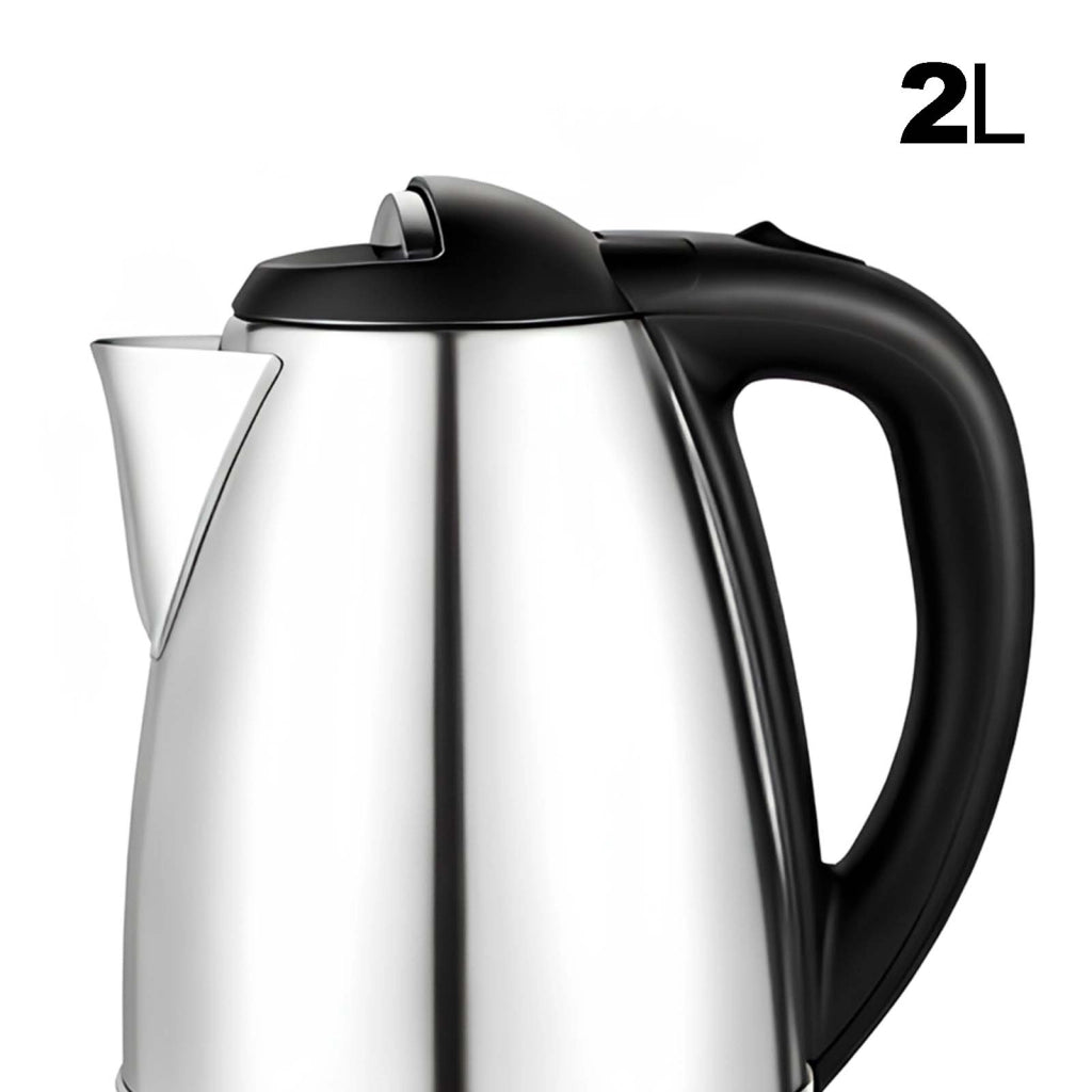 Bollitore Elettrico 2L Inox 1500W a Ebollizione Rapida con Spegnimento Automatico Nero / Argento Cheffinger