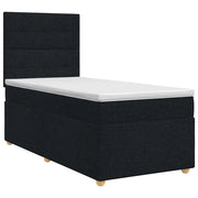 Letto box spring con materasso Nero 90 x 200 cm Tessuto 3453797