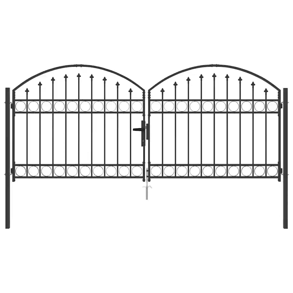 Cancello per recinzione ASSEN 301 x 175,5 cm Acciaio Grigio CFW7656782
