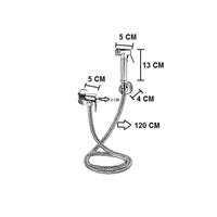 Set idroscopino con rubinetto tutto in ottone,flessibile 120 cm