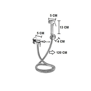 Set idroscopino con rubinetto tutto in ottone,flessibile 120 cm