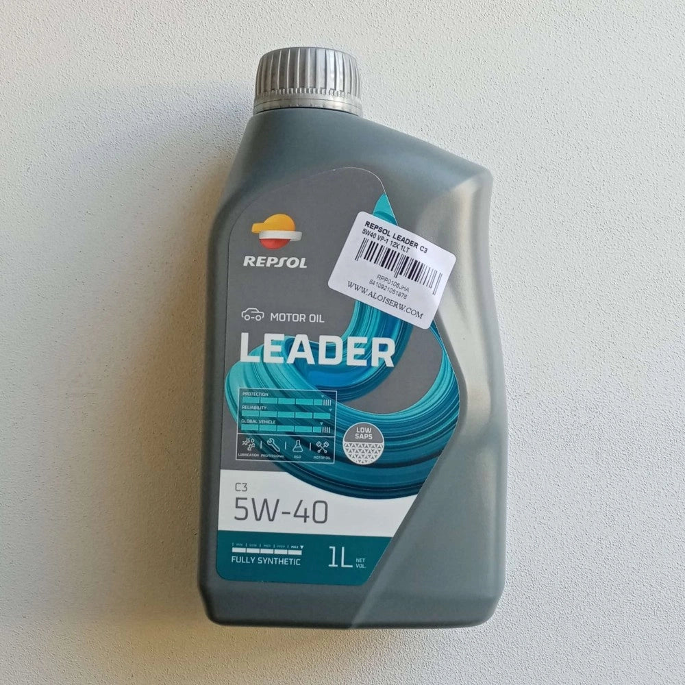Repsol leader 5w40 1lt olio lubrificante sintetico c3 per motori diesel e benzina