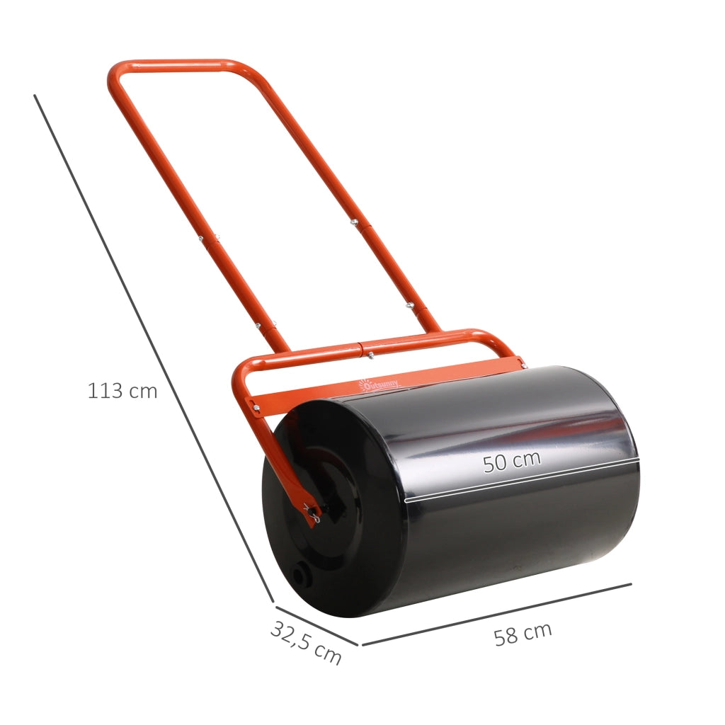RULLO DA GIARDINO 50 cm in acciaio rosso