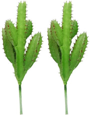 Pianta di Cactus Realistica - Collezioni di Piantine Artificiali per Interni - Decorazione - 2-Pack - Dimensioni 15 x 8 cm - Pianta Finta