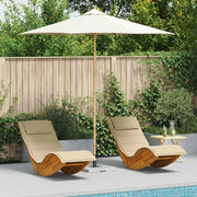 Ombrello da giardino Bianco Crema Ø 270 x 260 cm Bambù 4108083