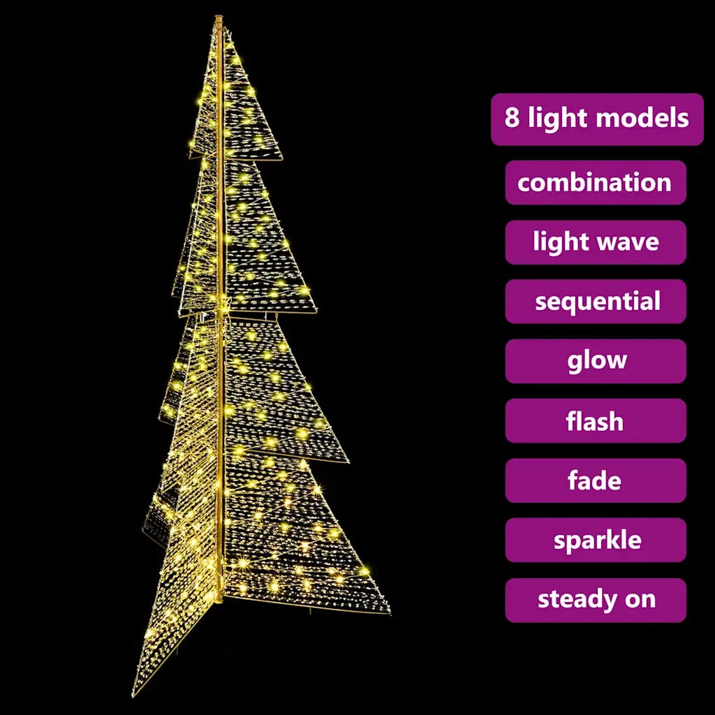 Albero di Natale con 240 LED-Luci decorative natalizie Bianco caldo 180 cm PET 735378