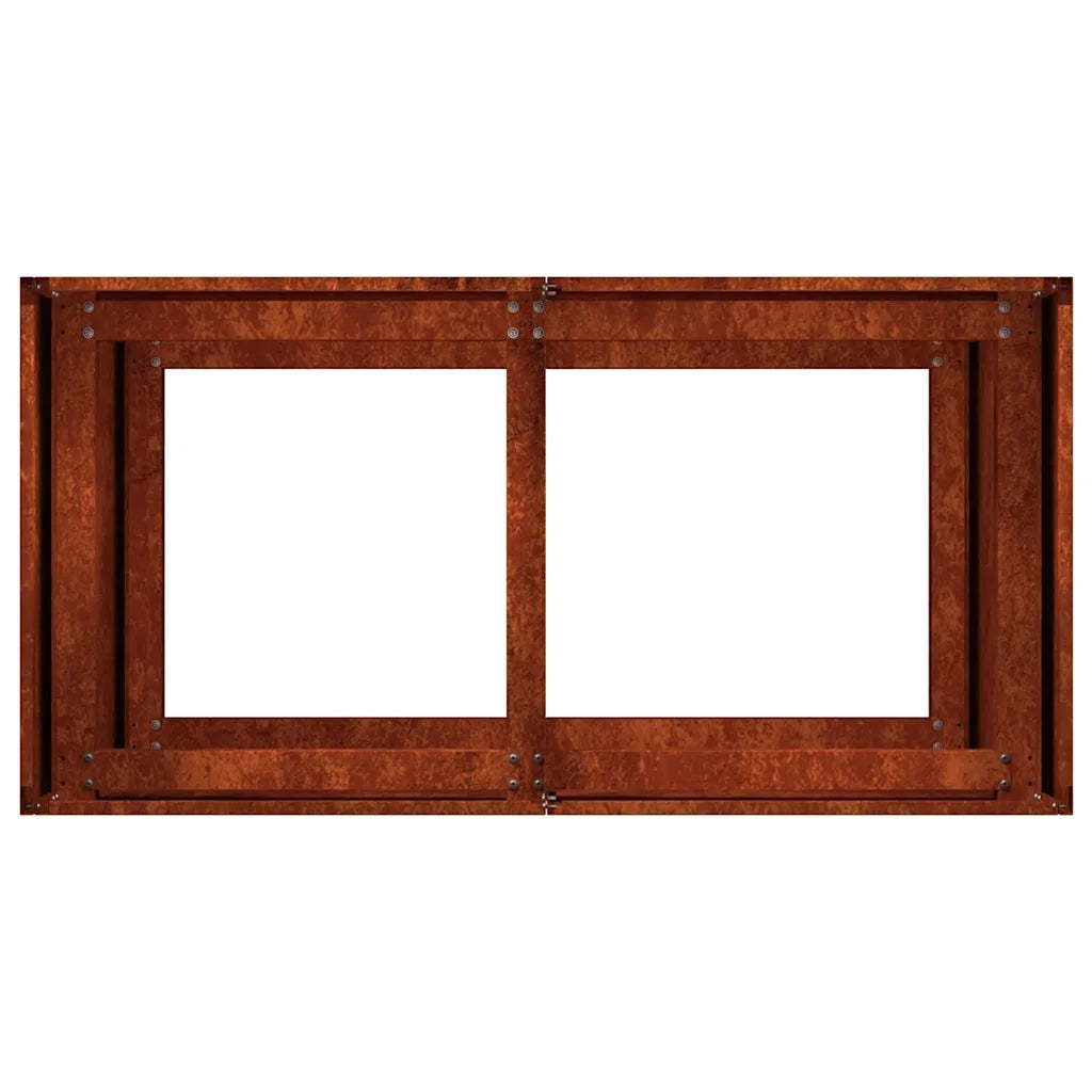 Fioriera Arrugginita 80x40x80 cm in Acciaio Corten 860716