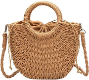 Borsa da Spiaggia con Cinturino Removibile - Grande Capacità - Design Retro - Ideale per le Vacanze in Costa