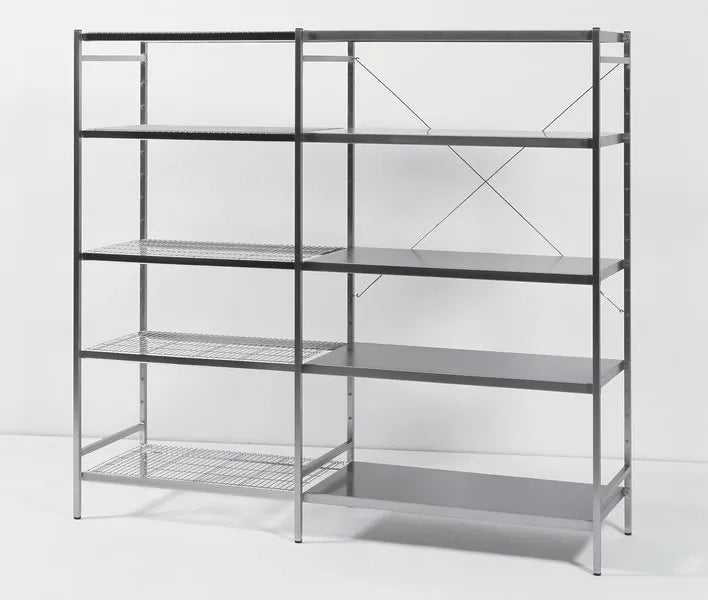Scaffale lineare in acciaio inox per prodotti alimentari cm. 130x50x150h