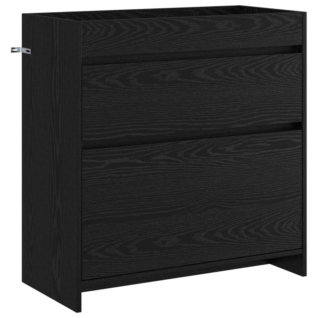 Mobiletto da Bagno Sotto Lavabo Rovere Nero 78,5 x 37,5 x 81 cm 890737