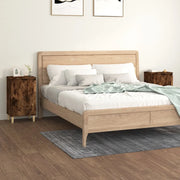 Comodini 2 pz-Set di 2 Tavolino da notte Rovere Fumo 40x35x70 cm in Legno Multistrato 400190