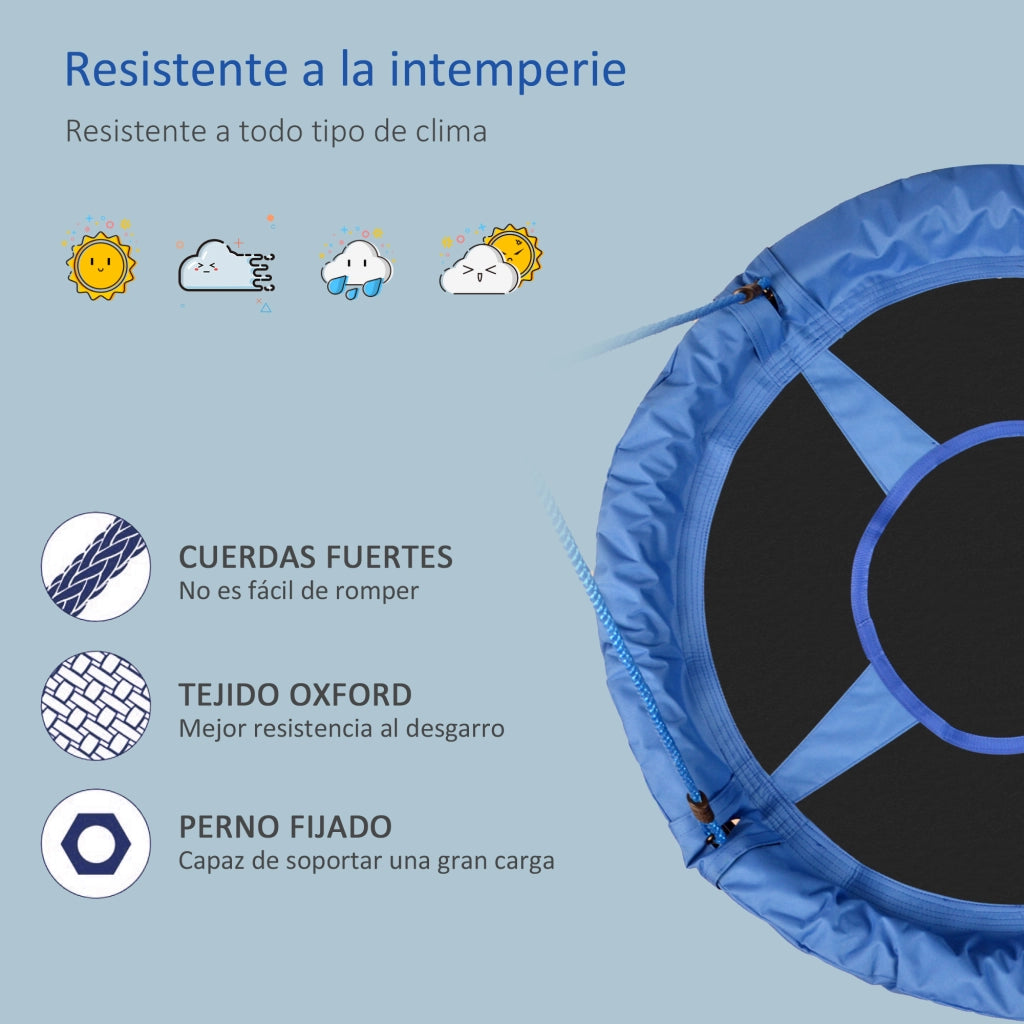 Altalena per bambini a nido ¨C zephmum ¨C 100x180 cm blu interno ed esterno