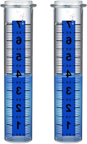 Vetro sostitutivo per pluviometro - 2 pezzi, 178 cm - vetro per pluviometro in vetro per esterni (scala grande) per giardino
