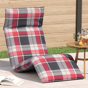 Lettino Pieghevole Quadri Rossi 175x54x8,5 cm in Tessuto Oxford 4019759