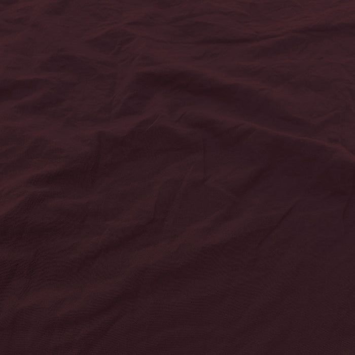 Set Lenzuola Matrimoniale Sopra Sotto e 2 Federe Linea Water Washed Bordeaux