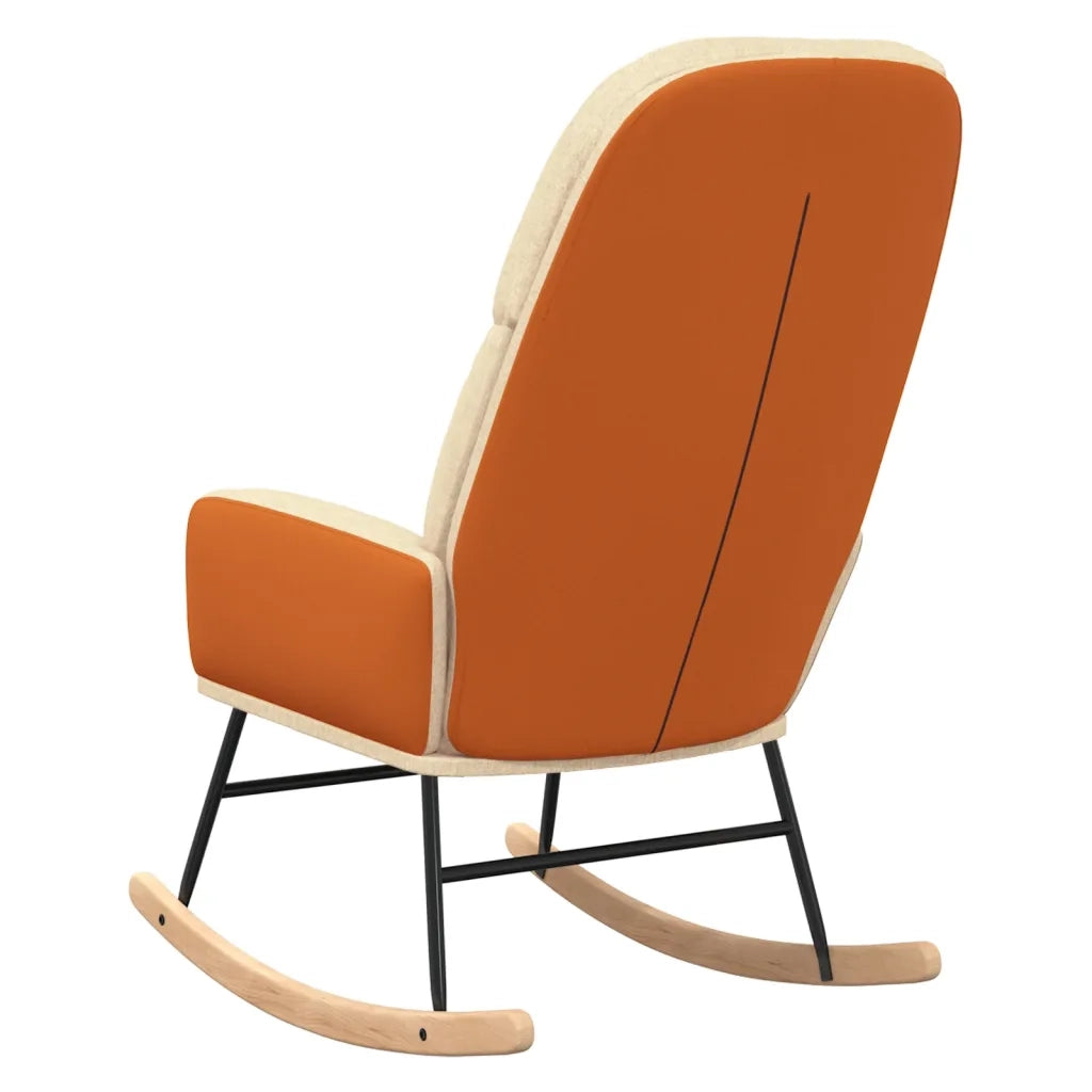 Sedia a Dondolo Crema in Tessuto CFW4314154