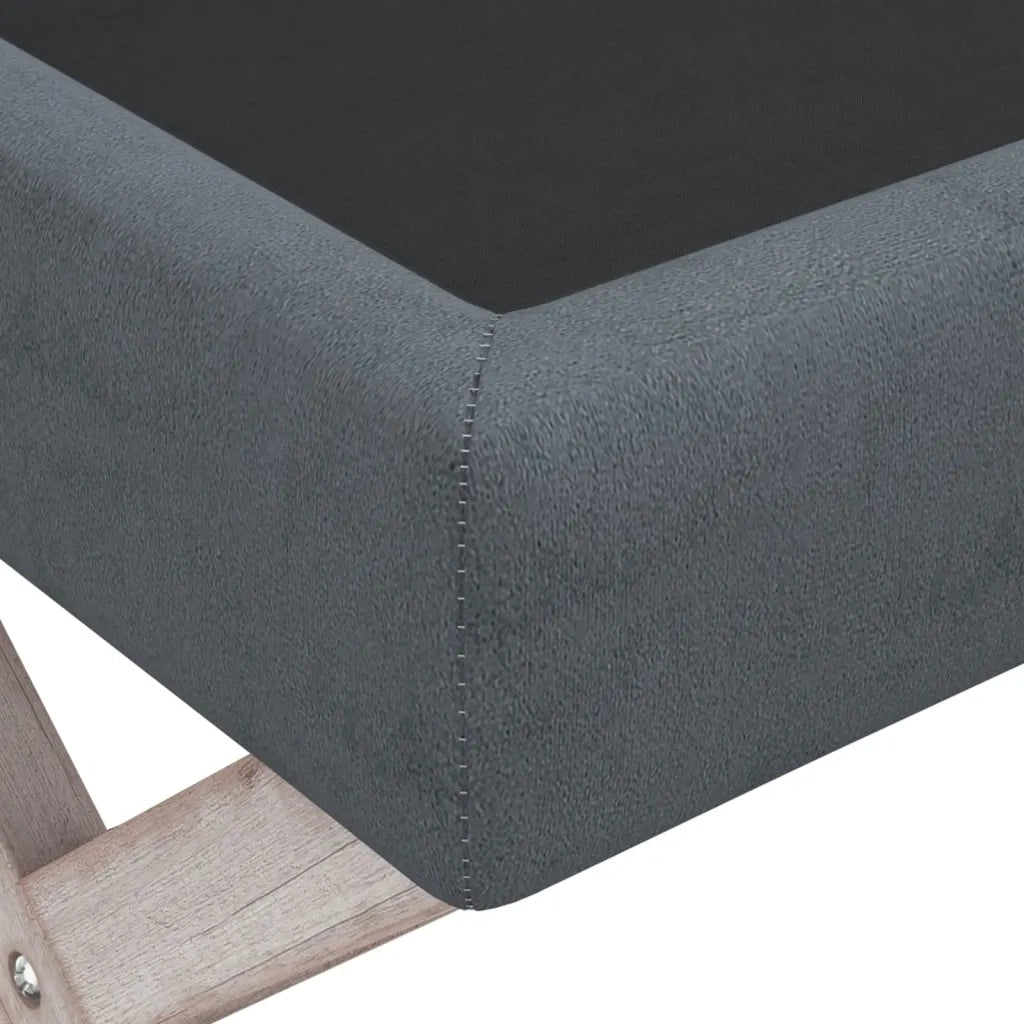 Sgabello Portaoggetti Grigio Scuro 45x45x49 cm in Velluto 344519