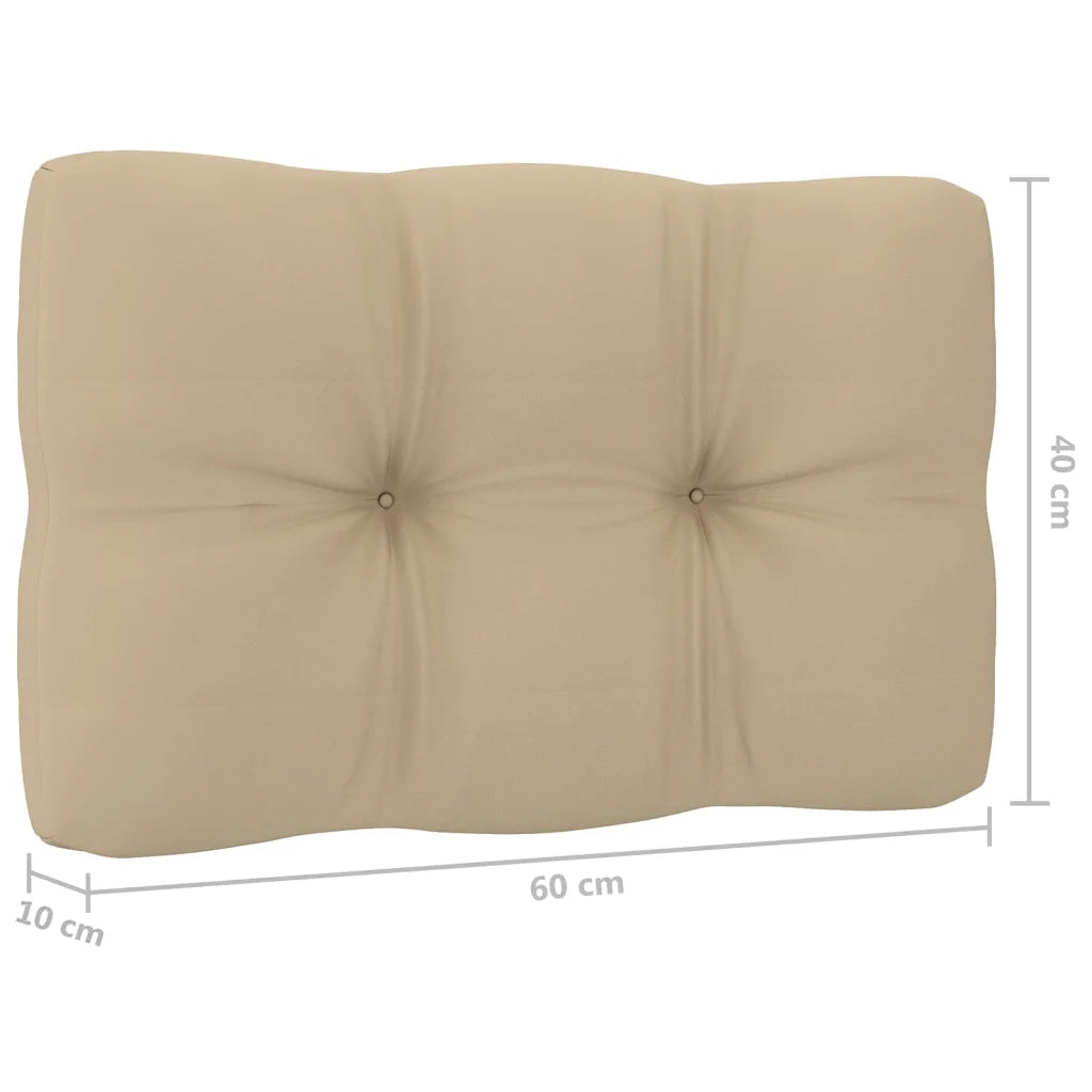 Sedia da Giardino con Cuscini Beige Legno Pino Impregnato