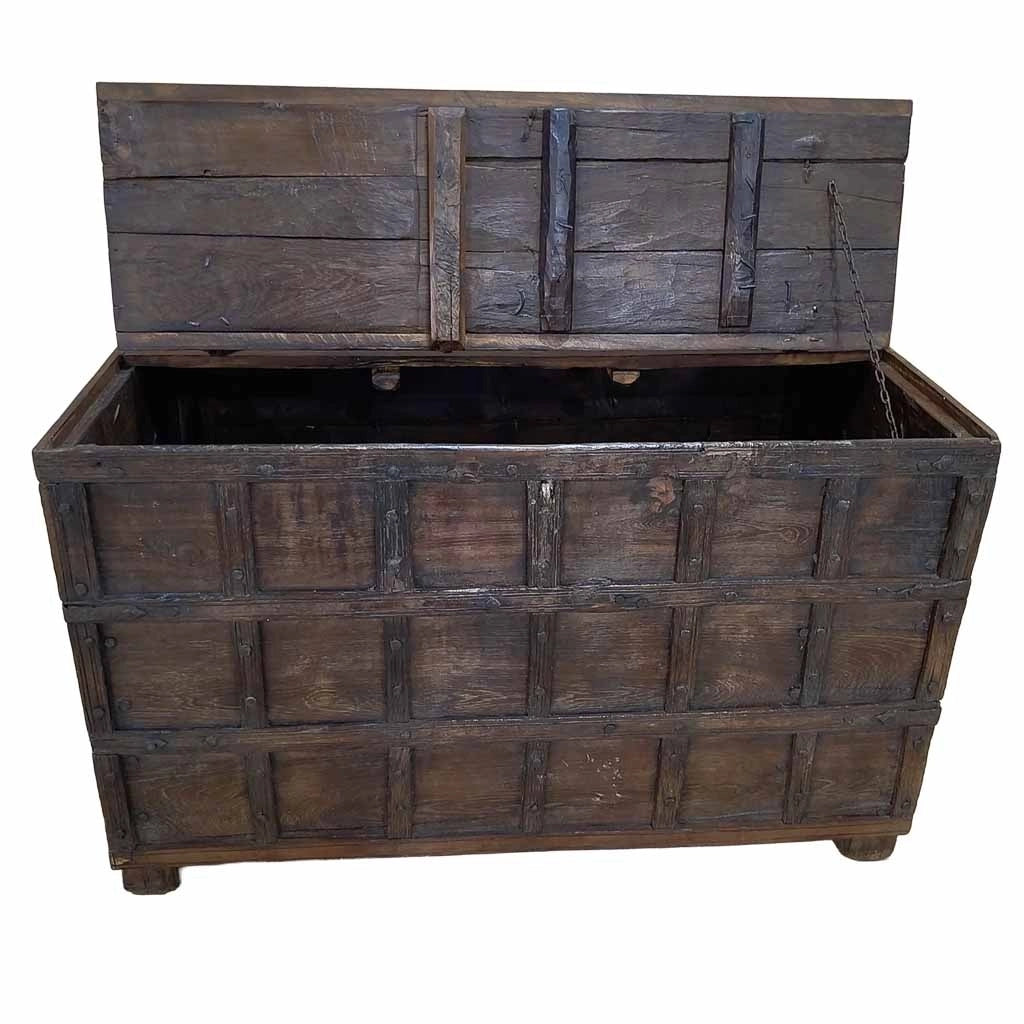 Baule in legno fatta a mano 118x65x74h cm