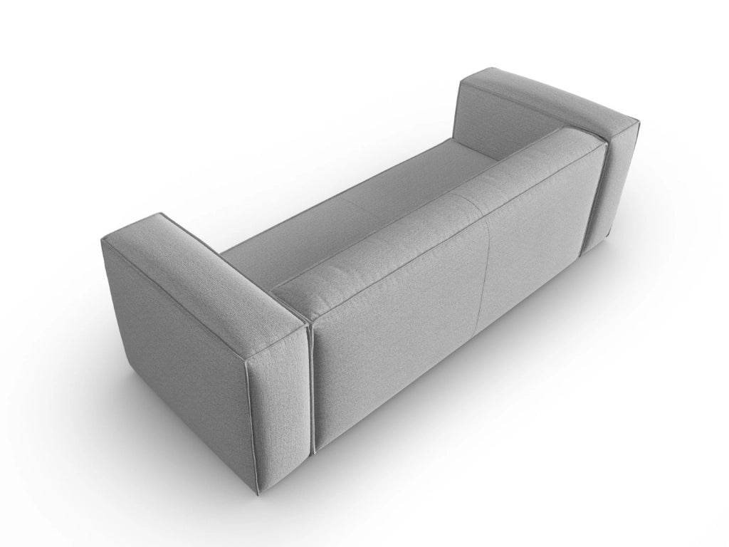 Cosmopolitan Design - Divano "Mackay" 4 posti in velluto strutturato grigio 