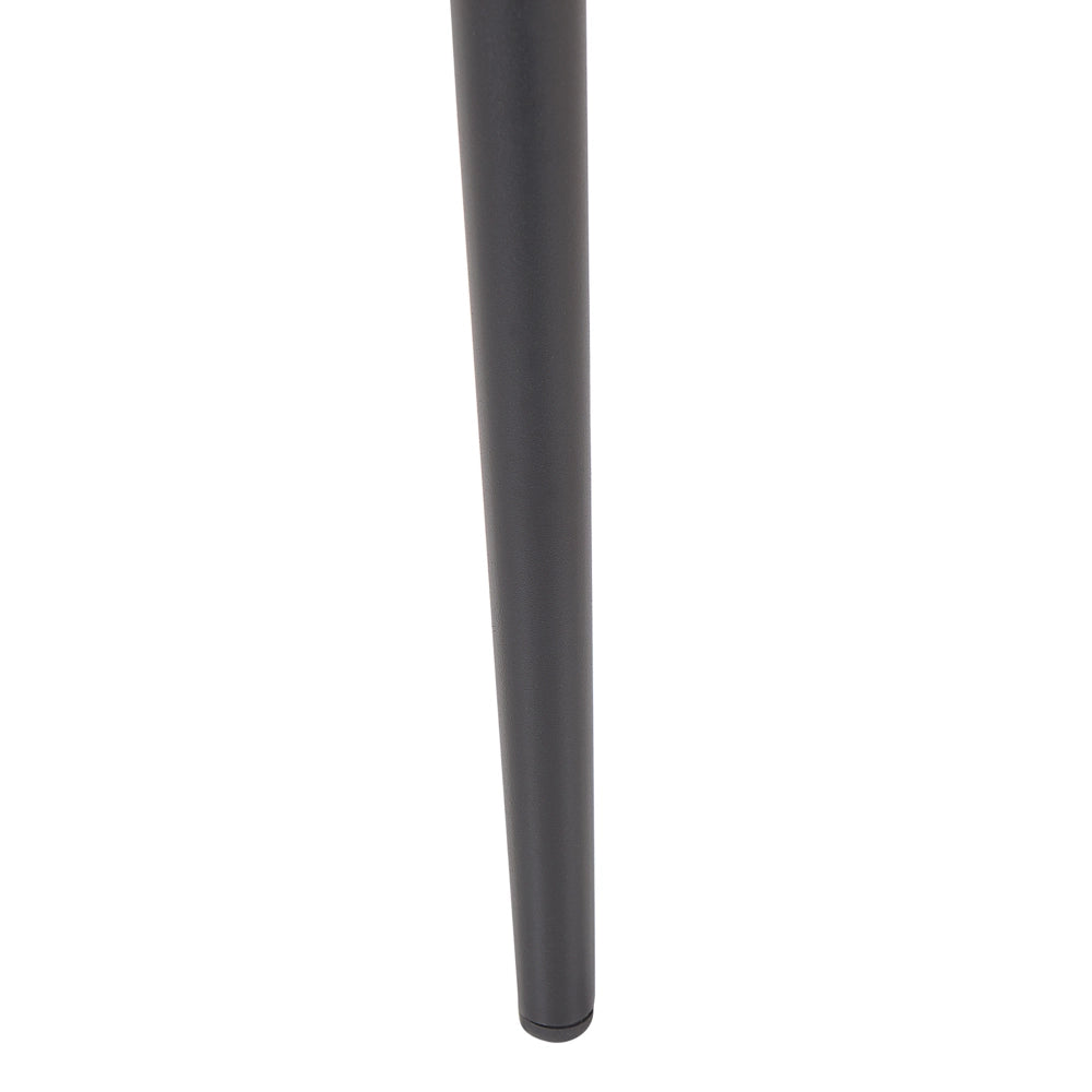 Tavolo da pranzo piano in legno scuro gambe in metallo Nero ovale 180 x 90 cm moderno retrò