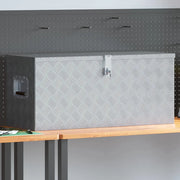 Cassetta in Alluminio 90,5x35x40 cm Argento 142940