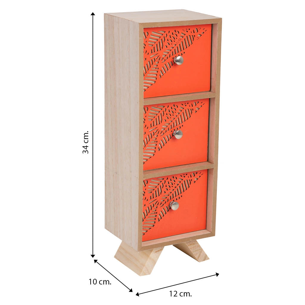 Scatola portaoggetti piccola marrone 12x10x34h