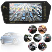 Trade Shop - Specchietto Retrovisore Monitor 7'' Bluetooth Usb Sd Tft Mp5 Camera Auto -