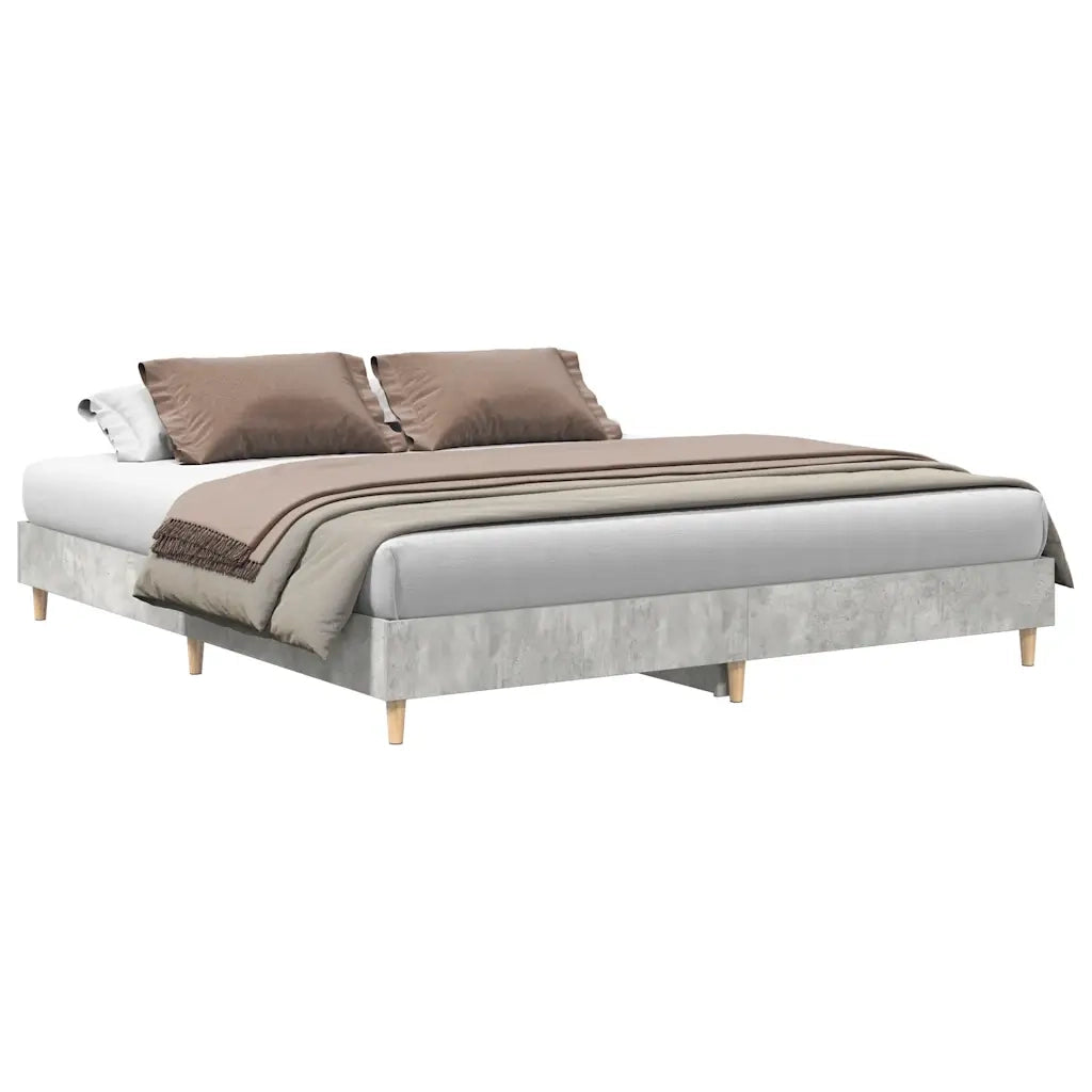 Giroletto senza Materasso Grigio Cemento 160x200cm Truciolato 3329033