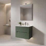 Composizione mobile bagno sospeso con cassetti cm 60 cannettato mod. STICK - Verde Bosco